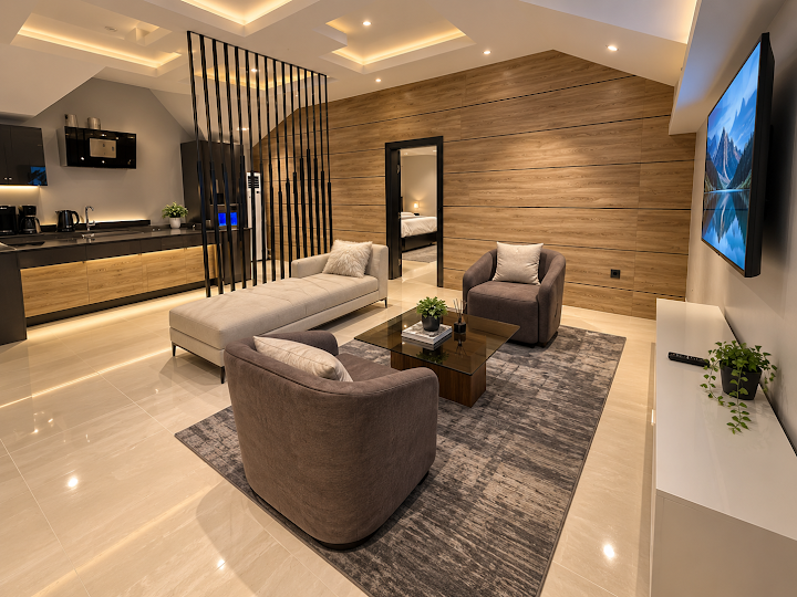 IP Hotels living area with lounge seating